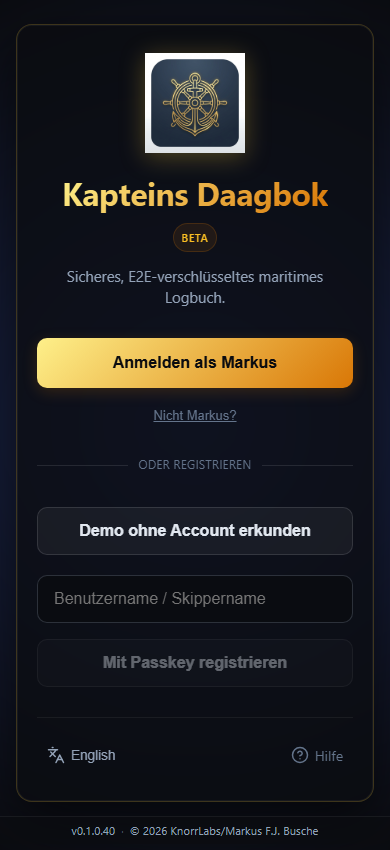 Anmeldung mit Passkey und Demo